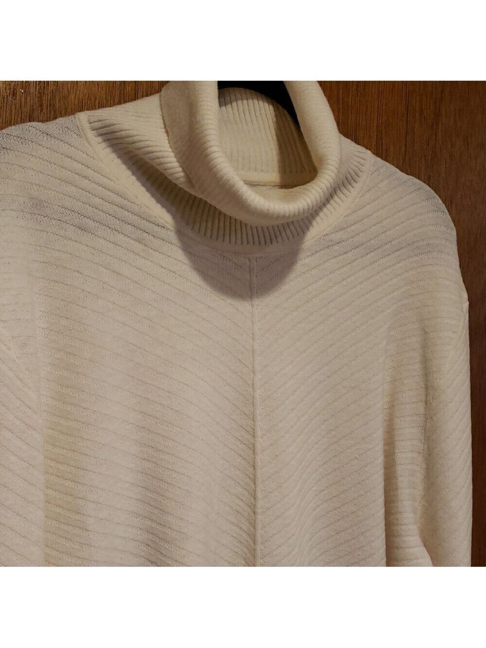 INC International Concepts Woman's Ivory Turtleneck Sweater - Picture 3 of 9